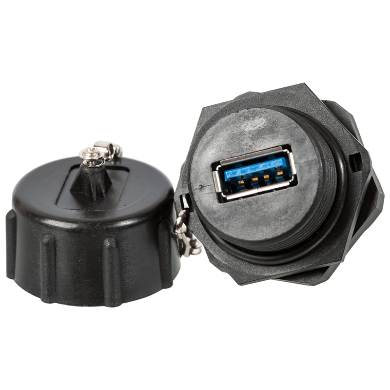 Модуль Lanmaster LAN-OK-USB30/180-WP индустриальный соединительный USB 3.0, IP67, с крышкой