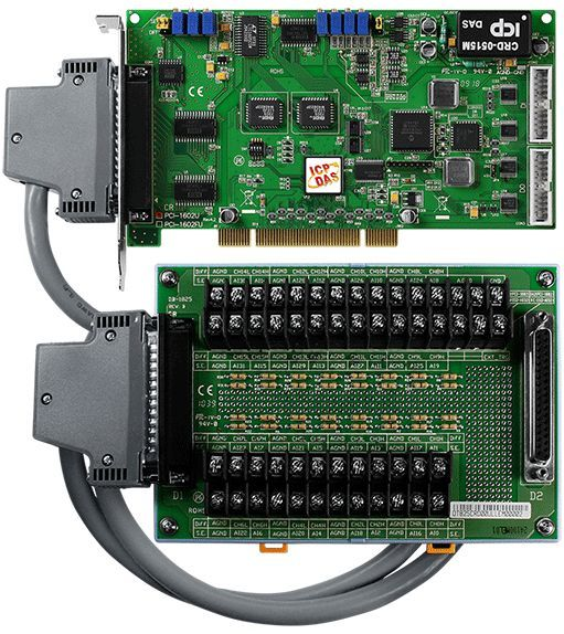 Плата ICP DAS PCI-1602U/S CR PCI-1602U with DB-1825, Includes one CA-3710 D-Sub cable