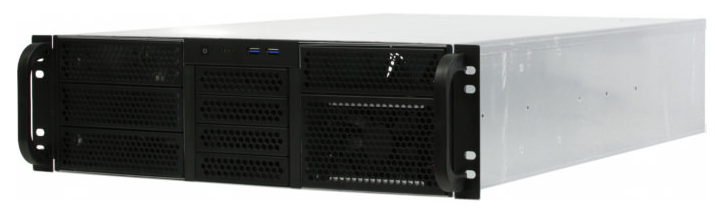 Корпус серверный 3U Procase RE306-D4H7-E8-55 4x5.25+7HDD,черный,без блока питания(2U,2U-redundant),глубина 550мм,MB EATX 12x13,8slot