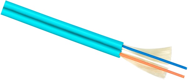 Кабель волоконно-оптический 50/125, 2 волокна Cabeus TB-ZIP-4-02T-LSZH-IN-25 (OM3) многомодовый, плотное буферное покрытие, zip cord, для внутренней п