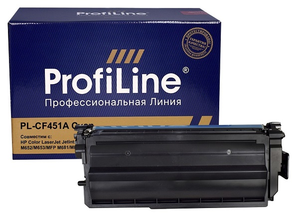 Тонер-картридж ProfiLine PL-CF451A (№655A) PL_CF451A_C для HP Color LaserJet JetIntelligence M652/M653/MFP M681/MFP M682 cyan 10500 копий