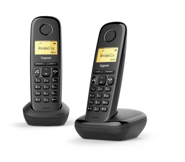 Телефон DECT Gigaset A270 DUO RUS L36852-H2812-S301 черный (труб. в компл.:2шт) АОН