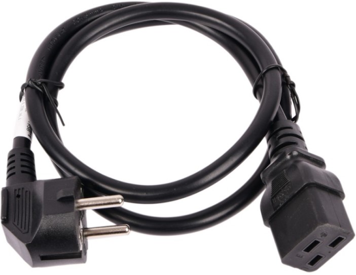Кабели питания Кабель питания Lanmaster LAN-PP19/SH-2.0-BK C19-Schuko прямая, 3х1.5, 220В, 16А,черный, 2 метра