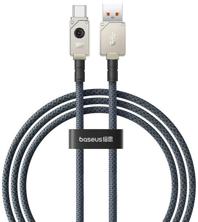 Кабель интерфейсный Baseus P10355801221-00 Unbreakable Series Fast Charging Data USB to Type-C 100W 1m Stellar White (быстрая зарядка, передача данных