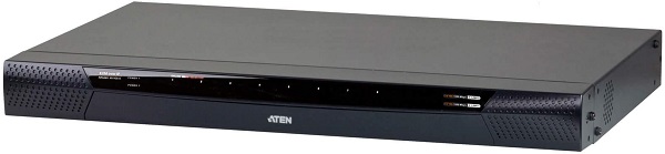 Коммутатор Aten KN1108VA-AX-G 8-портовый КВМ с доступом по IP, поддержкой 1-локального/1-удаленного сеанса доступа и функцией Virtual Media, 1920 x 12