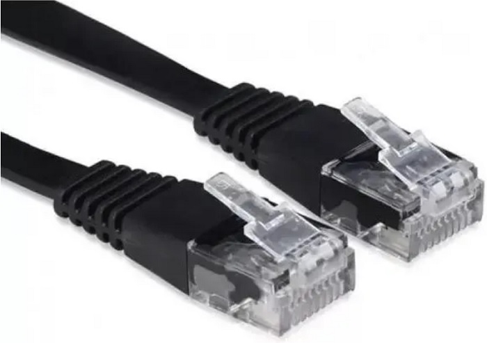 Кабель патч-корд U/UTP 6 кат. 3м Buro BU-C6-FLAT-3M-B Flat cat.6 molded 3м черный RJ-45 (m)-RJ-45 (m) (2030896)