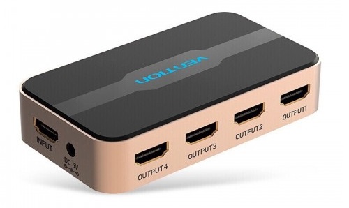Разветвитель HDMI Vention ACCG0 19F/4x19F на 4 монитора
