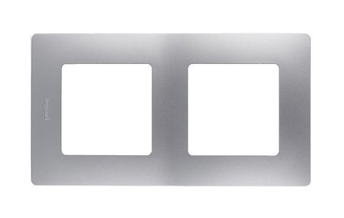 Рамка Legrand 672552 Etika - 2 поста, алюминий