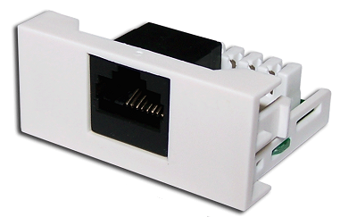 Информационные розетки Розетка Mosaic Lanmaster LAN-WA-LP-45/6-WH 22.5x45 1xRJ-45 Cat.6, белая