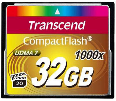 Compact Flash (CF) Карта памяти 32GB Transcend TS32GCF1000 Compact Flash Card 1000x