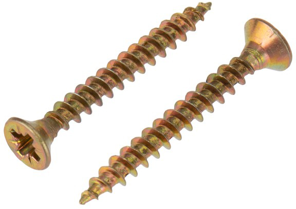 Саморез KRANZ KR-01-3311-027 универсальный 4х30, желтый цинк, короб (250 шт./уп.)