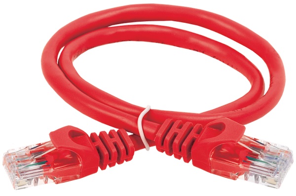 Кабель патч-корд U/UTP 5e кат. 1м ITK PC04-C5EU-1M красный