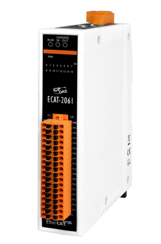 Модуль ICP DAS ECAT-2061 CR EtherCAT Slave I/O Module with Isolated 16-ch Relay DO (RoHS)