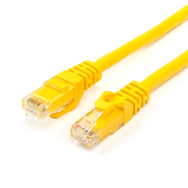UTP категории 5e Кабель патч-корд U/UTP 5e кат. 5м. TWT TWT-45-45-5.0-YL RJ45 - RJ45, 4 пары, желтый