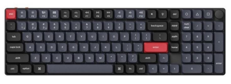   Xcom-Shop Клавиатура Wireless Keychron K17 Pro K17P-H1 QMK, 103 клавиши, Knob, Hot-Swap, Gateron low profile Red Switch