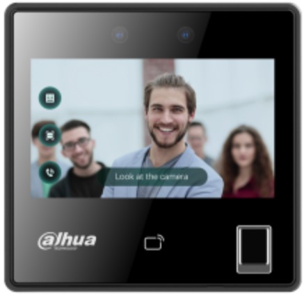 Терминал Dahua DHI-ASI3214A-W AI доступа с распознаванием лиц и отпечатков пальцев с Wi-Fi 4,3-дюймо
