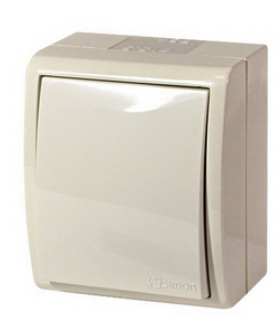 Выключатель Simon 1594104-031 Simon 15 Aqua Бежевый 1-клавишный с/п наружный,IP54