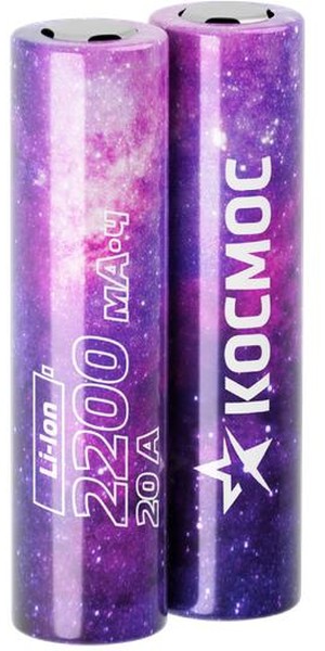 Аккумулятор Космос KOC18650Li22UL20CS2 литий-ионный, Космос 18650, 2200 мАч