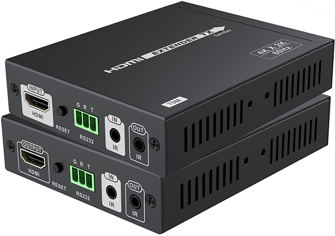 Удлинитель LENKENG LKV675 передатчик и приемник, HDMI 2.0, HDBaseT 2.0, 4K, RS232, CAT6, до 70 метров