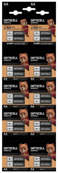 Батарейка OPTICELL SIMPLY LR6 отрывной BL20