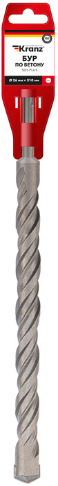 Бур KRANZ KR-91-0044 по бетону 26x310x250 мм SDS PLUS