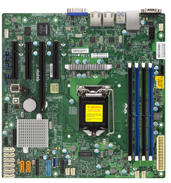 Материнская плата Supermicro MBD-X11SSM-F-B (1151, C236, 4xDDR4, 8x6G, mATX 9.6x9.6, PCIE3.0 1(x16) 1(x8) 2(x4),2xGE) Bulk