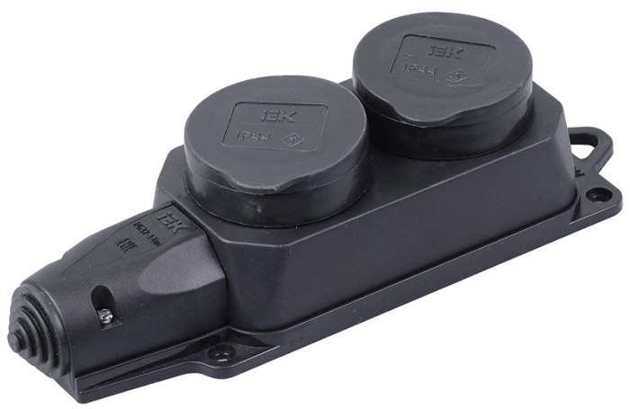 Колодка IEK PKR62-016-2-K02 РБ32-1-0м двухместная с защитными крышками ОМЕГА IP44