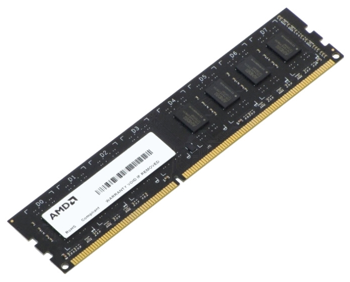 Модуль памяти DDR3 8GB AMD R538G1601U2SL-U 1600MHz, PC3-12800, CL11, 1.35V, Non-ECC, RTL