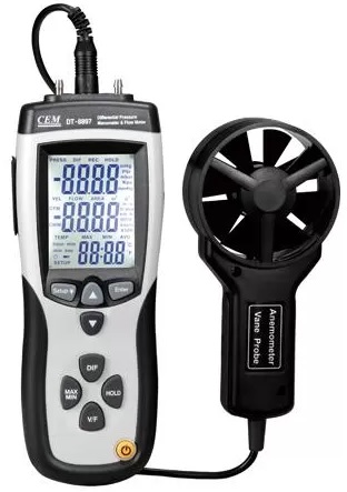 Манометр CEM DT-8897 CEM 481967 дифференциальный с функцией анемометра