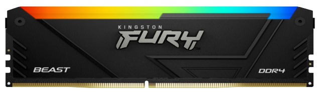 Модуль памяти DDR4 32GB (2*16GB) Kingston FURY KF437C19BB2AK2/16 Beast RGB Black XMP 3733MHz CL19 1RX8 1.35V 288-pin 8Gbit
