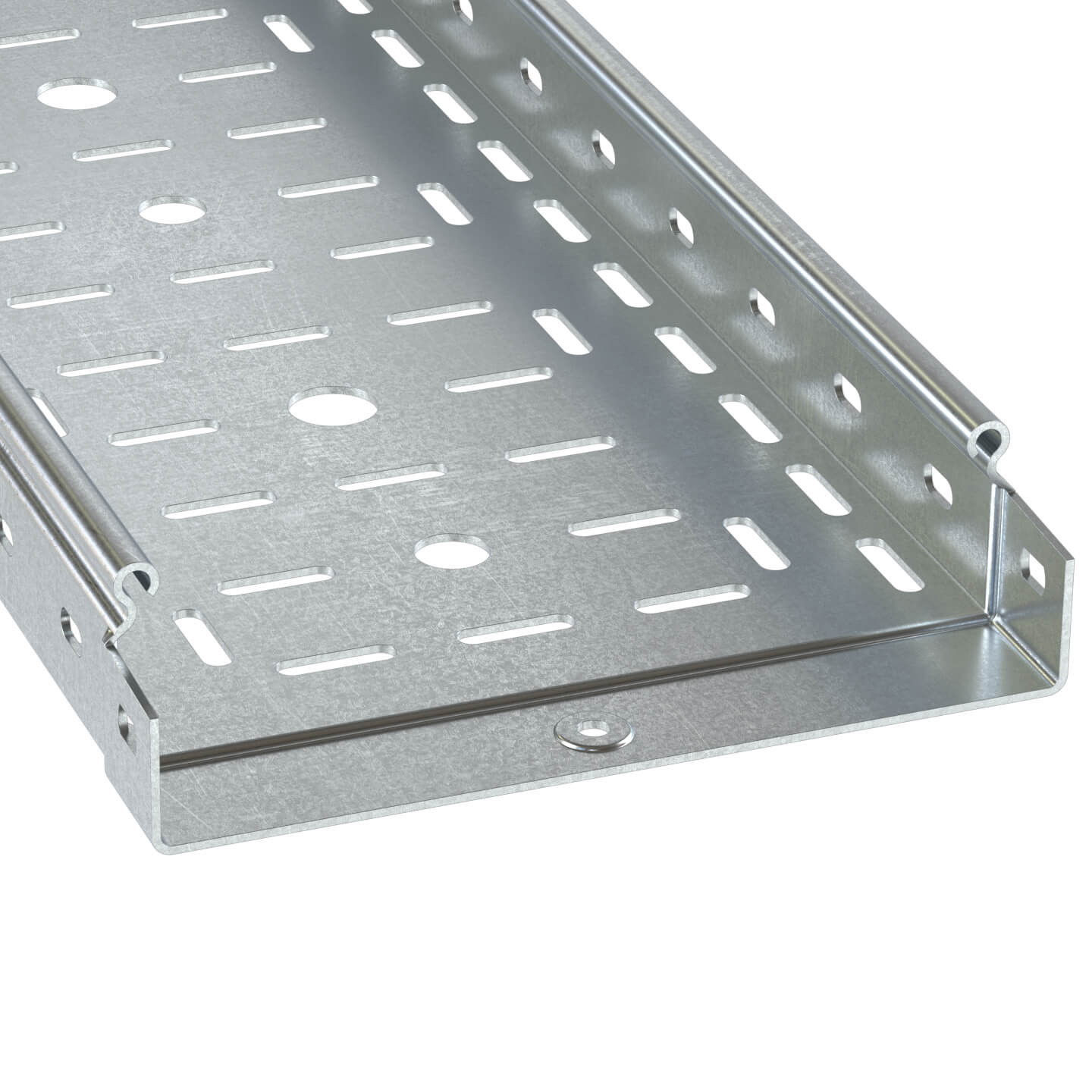 Лоток листовой перфорированный DKC 3526210ZL (ШxВxД) 100x50x3000 мм, сталь, цинк-ламель, S5 Combitech (уп/2 шт)