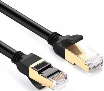 Кабель UGREEN NW107 11269_ Cat 7 F/FTP Lan, 2м, черный