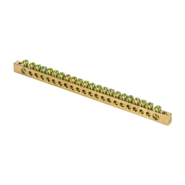 Шина EKF sn0-125-22-k PEN ноль-земля (8x12мм) 22 отв. латунь крепеж по краям