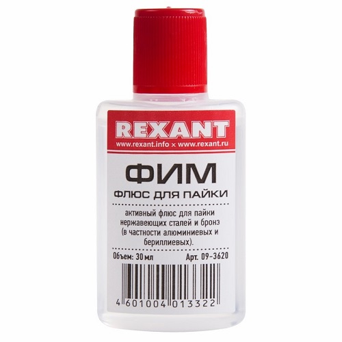 Флюс Rexant 09-3620 для пайки, ФИМ, 30 мл, флакон
