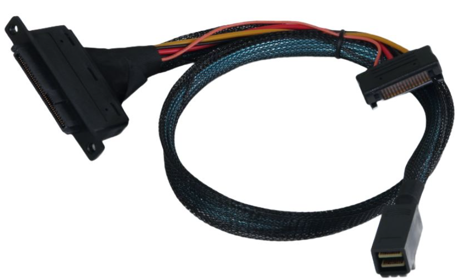 Кабель Procase CBL-SASHD-U3-6 для подключения корзин, SFF-8643 (mini SAS HD) к U.3, 60cm