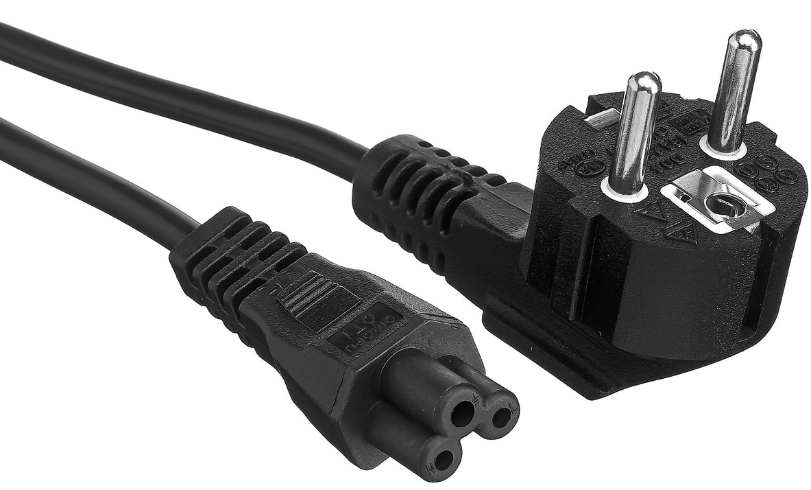 Кабель питания Exegate PC5-1,8P EP280679RUS (Евровилка Schuko->С5) VDE-250V-3*0.5mm2, медь, черный, 1.8м.