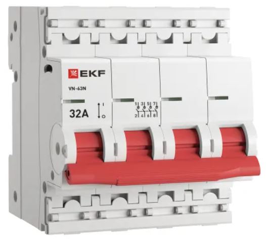 Рубильник EKF S63432 4P 32А ВН-63N PROxima
