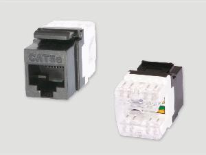 Модуль Eurolan 16B-F5-07SL Keystone кат. 5e, FTP, 1xRJ45, Silver Line, прямой, Q-Tool