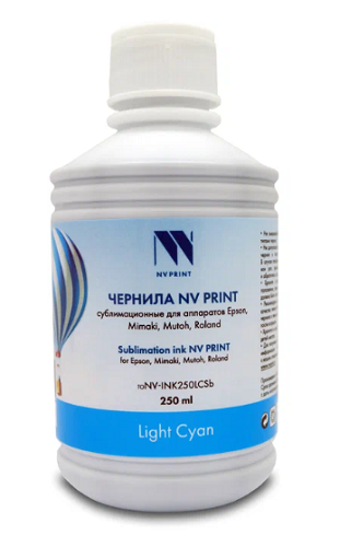 Чернила NVP NV-INK250LCSb сублимационные для аппаратов Epson, Mimaki, Mutoh, Roland  (250ml) Light Cyan