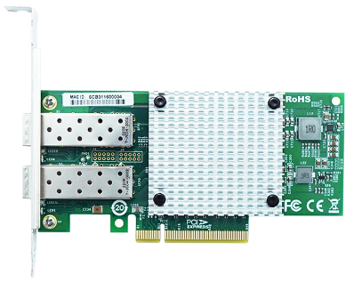   Xcom-Shop Сетевой адаптер LR-LINK LREC9812BF-2SFP+ HH/HL x8, 2*1000Base-X/10GBase-X