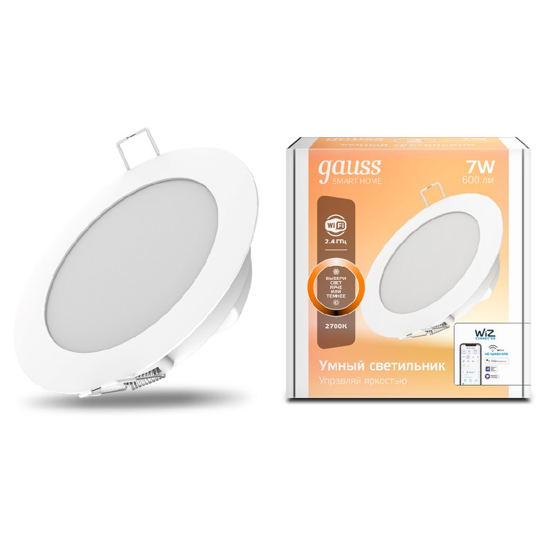 Светильник светодиодный Gauss 2010122 Smart Home DIM 7 Вт 600 лм