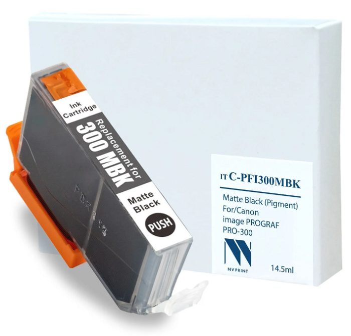 Картридж струйный NVP NV- PFI-300MBK C-PFI300 MBK для Canon imagePROGRAF PRO-300