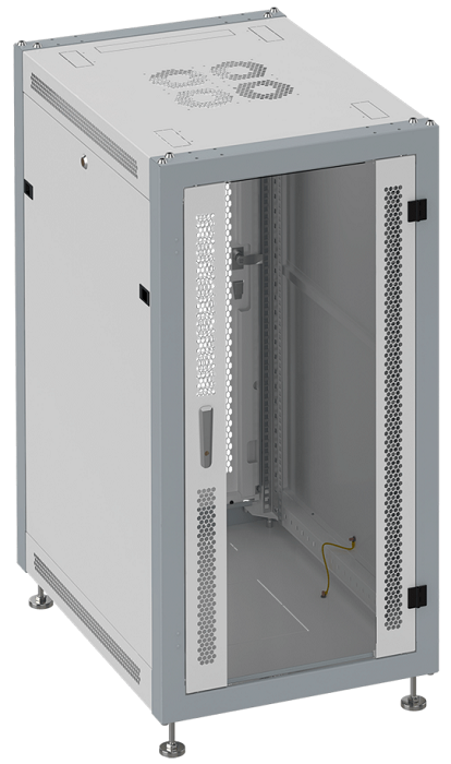 Шкаф напольный 19, 37U SYSMATRIX SL 6837.713 600x800x1780mm (ШхГхВ) передняя дверь стеклянная, задняя дверь перфорированная, поворотная ручка с замко