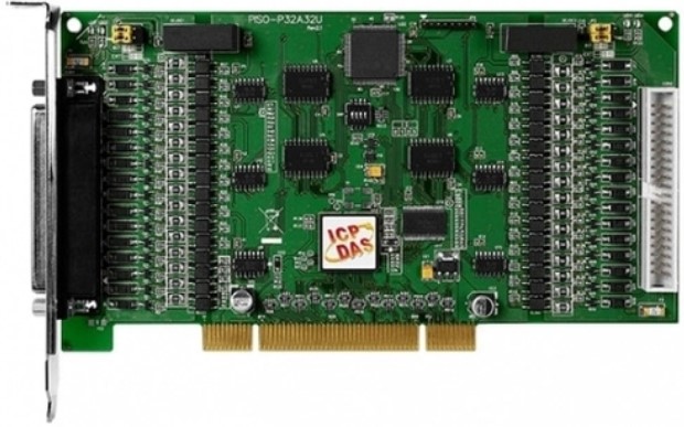 Плата ICP DAS PISO-P32A32U-5V CR Universal PCI, 32-ch Optical-Isolated Digital Input (Logic High: 5~12 V) and 32-ch Optical-Isolated Open Collector Ou