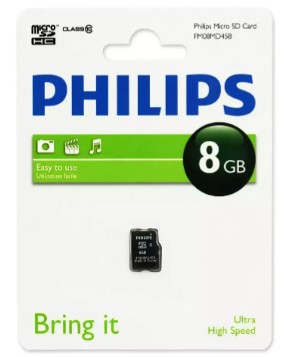 Карта памяти MicroSDHC 8GB Philips FM08MD45B/97 Class 10