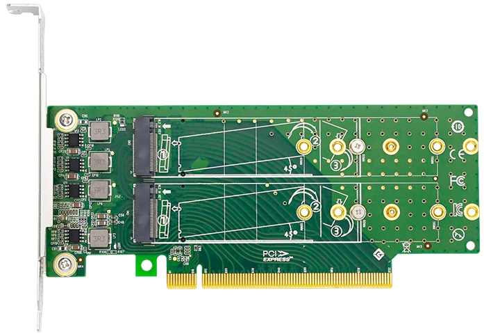  Адаптер LR-LINK LRNV95NF-L PCIe x16 to 4-Port M.2 NVMe SSD Adapter- Low Profile