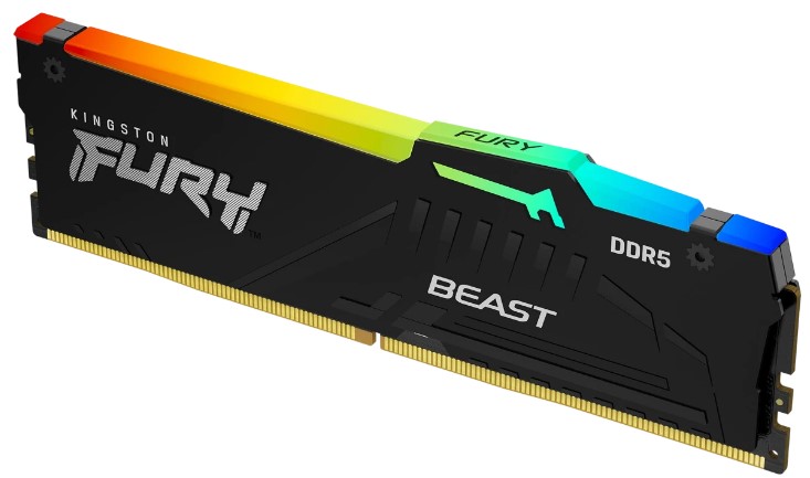 Модуль памяти DDR5 32GB Kingston FURY KF564C32BBEA-32 Beast Black RGB, 6400MHz CL32 1.4V EXPO