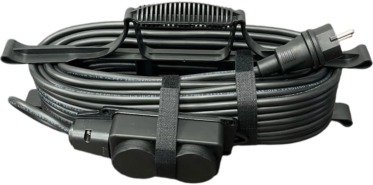 Удлинитель силовой iTOK i-CONNECT-SUR-PVS-325-2-44-15 тип SUR серии iCONNECT на рамке с заземлением ПВС 3х2,5 мм 2 гнезда IP44 ГОСТ 15 м