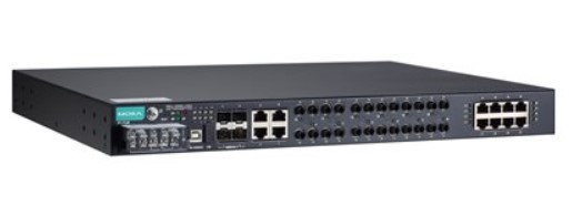 Коммутатор управляемый MOXA PT-7528-8MST-16TX-4GSFP-WV в 19 стойку, 8 портов 10/100BaseF(X) (многомодовые, SТ), 16 портов 10/100/BaseT(X), 4 порта 10