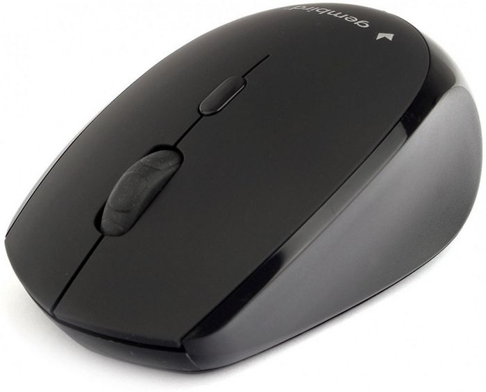   Xcom-Shop Мышь Wireless Gembird MUSW-354 черный, бесш.клик, soft touch,3кн.+колесо-кнопка, 2400DPI, 2,4ГГц